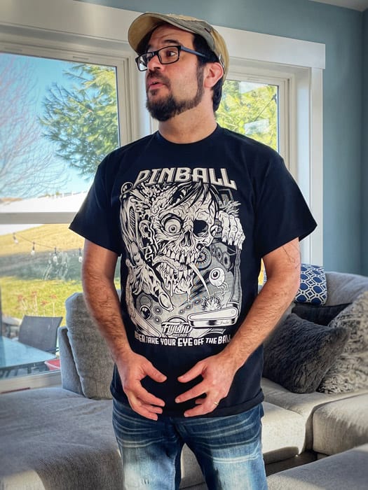 Pinball Zombie Silk Screen T-Shirt (ships from artist) - Flyland