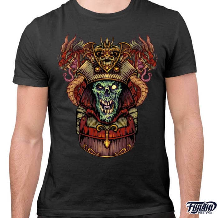 Zombie Samurai T-Shirt Artwork by Brian Allen