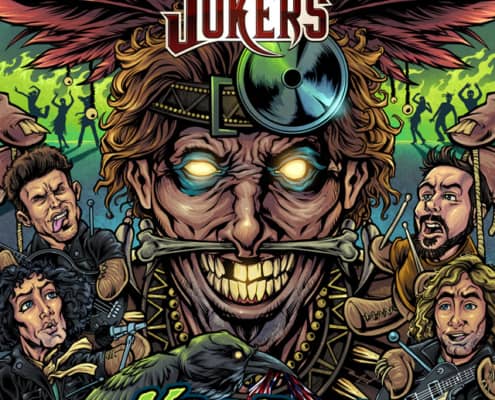 Album cover illustration I created for the UK-based rock band The Jokers for their newest album “Voodoo,” illustrating an evil witchdoctor holding voodoo doll likenesses of each member of the band.