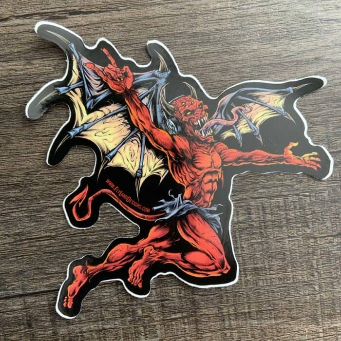 Red Devil Vinyl Sticker - Image 2