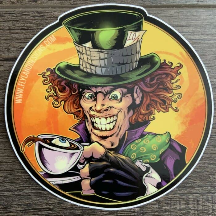 Mad Hatter Vinyl Sticker - Image 2