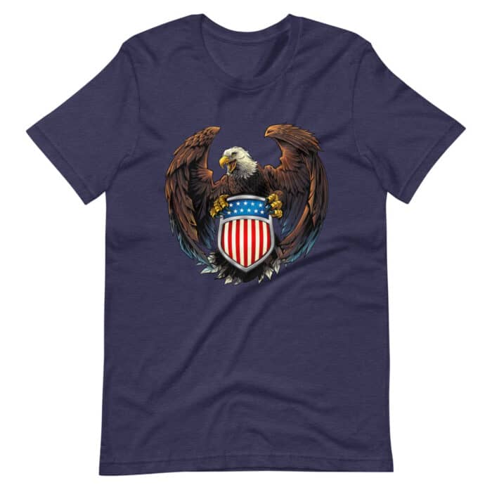 Eagle with US Flag Crest- Short-Sleeve Unisex T-Shirt - Image 5