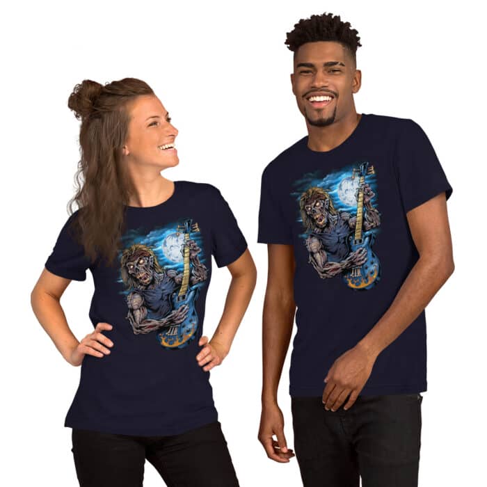 Zombie Guitar Player - Short-Sleeve Unisex T-Shirt - Image 2