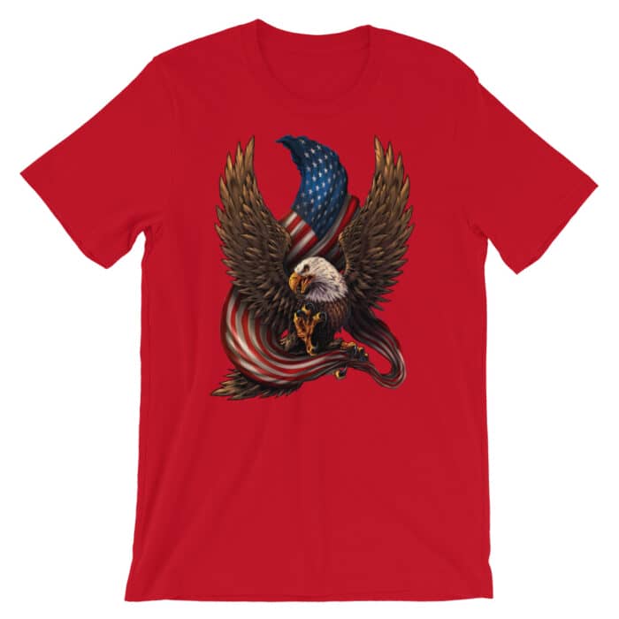 Eagle and Flag Short-Sleeve Unisex T-Shirt - Image 7