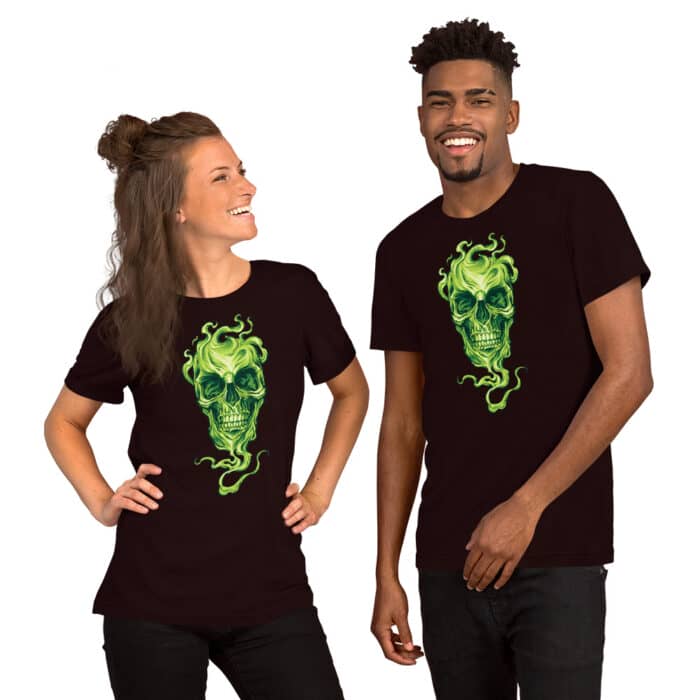 Smoke Skull - Short-Sleeve Unisex T-Shirt - Image 2