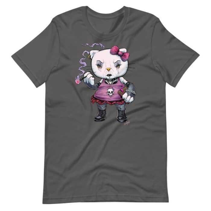 Goth Kitty - Short-Sleeve Unisex T-Shirt - Image 5