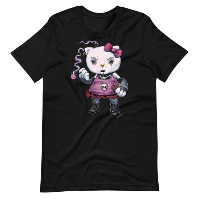 Goth Kitty - Short-Sleeve Unisex T-Shirt - Image 4