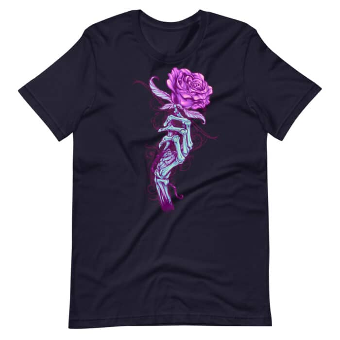 Skeleton Hand with Rose - Short-Sleeve Unisex T-Shirt - Image 5