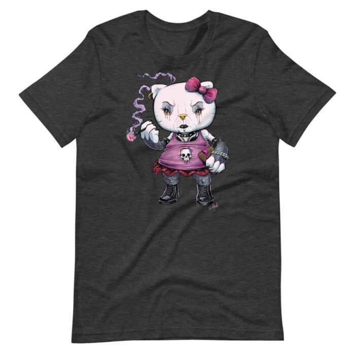 Goth Kitty - Short-Sleeve Unisex T-Shirt - Image 6