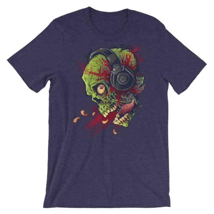 Zombie with Headphones - Short-Sleeve Unisex T-Shirt - Image 4