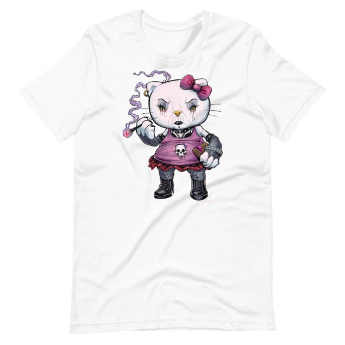 Goth Kitty - Short-Sleeve Unisex T-Shirt - Image 3