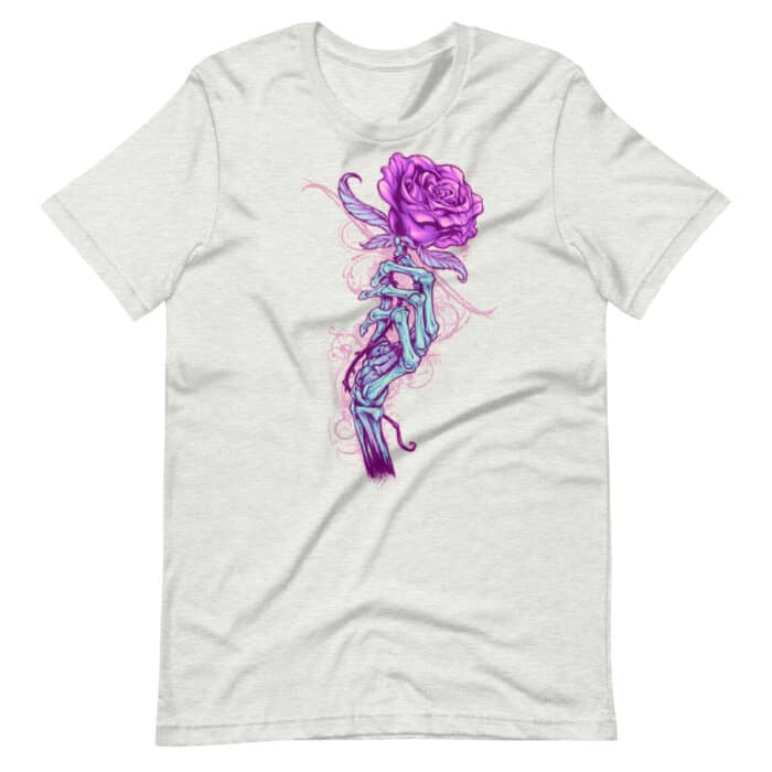 Skeleton Hand with Rose - Short-Sleeve Unisex T-Shirt - Image 8