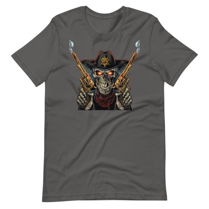 Skeleton Gunslinger - Short-Sleeve Unisex T-Shirt - Image 4