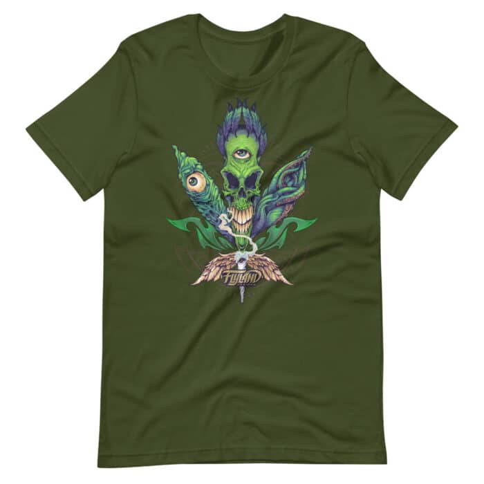 Cannabis Skull Short-Sleeve Unisex T-Shirt - Image 5