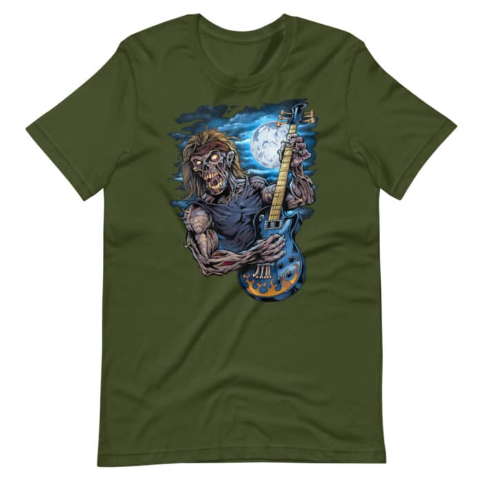 Zombie Guitar Player - Short-Sleeve Unisex T-Shirt - Image 4