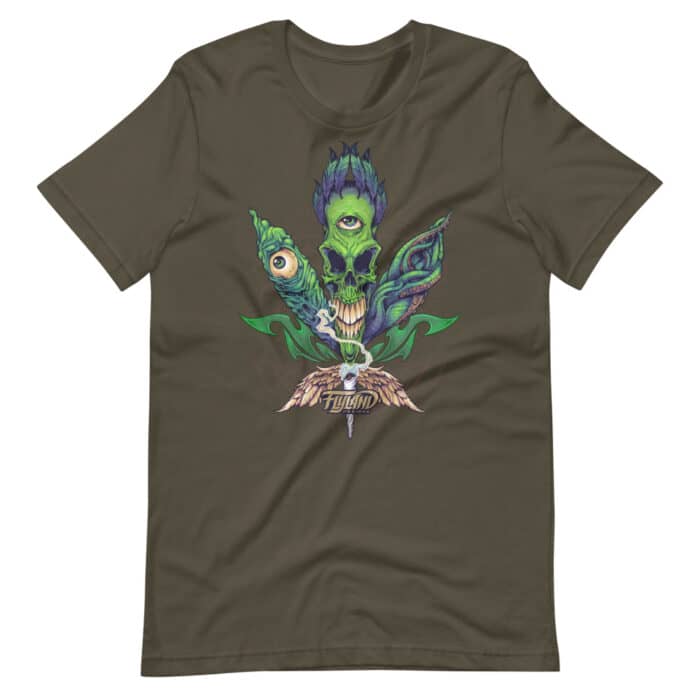 Cannabis Skull Short-Sleeve Unisex T-Shirt - Image 4