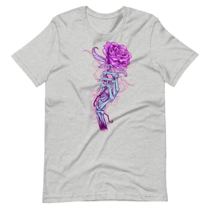 Skeleton Hand with Rose - Short-Sleeve Unisex T-Shirt - Image 7