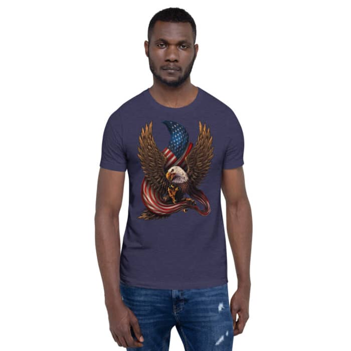 Eagle and Flag Short-Sleeve Unisex T-Shirt - Image 2