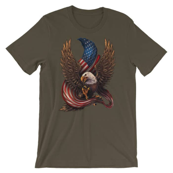 Eagle and Flag Short-Sleeve Unisex T-Shirt - Image 3