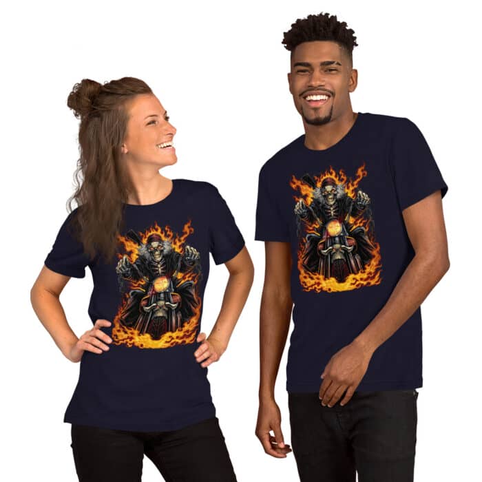 Skeleton Rider - Short-Sleeve Unisex T-Shirt - Image 2