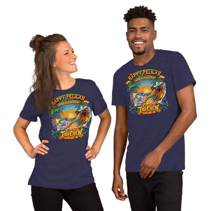 The Happy Pelican - Short-Sleeve Unisex T-Shirt - Image 2