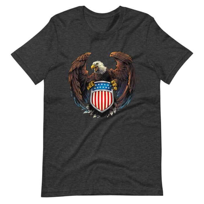 Eagle with US Flag Crest- Short-Sleeve Unisex T-Shirt - Image 9