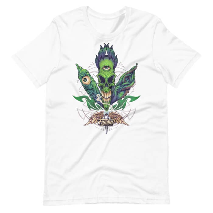 Cannabis Skull Short-Sleeve Unisex T-Shirt - Image 3