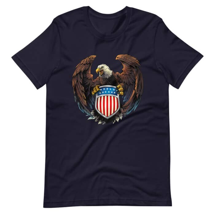 Eagle with US Flag Crest- Short-Sleeve Unisex T-Shirt - Image 8