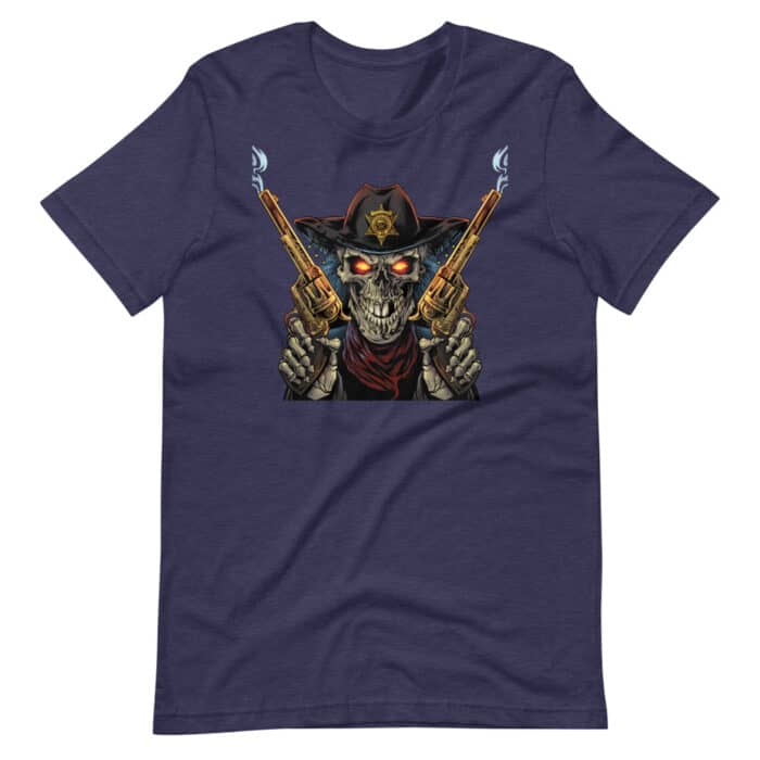 Skeleton Gunslinger - Short-Sleeve Unisex T-Shirt - Image 3