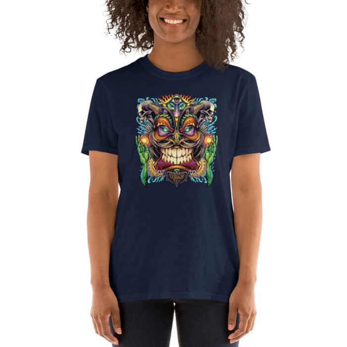 Psychedelic Tiki God Short-Sleeve Unisex T-Shirt - Image 3