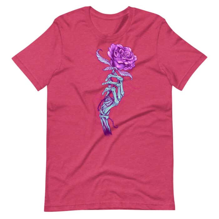 Skeleton Hand with Rose - Short-Sleeve Unisex T-Shirt - Image 10