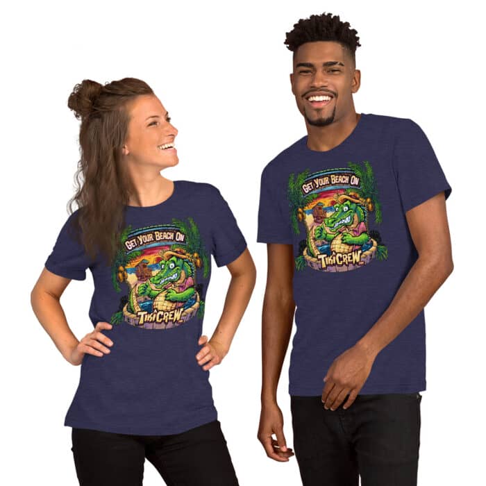 Gator on the Beach - Short-Sleeve Unisex T-Shirt - Image 2