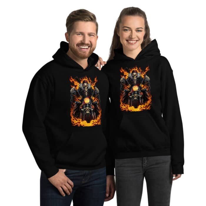 Skeleton Rider - Unisex Hoodie - Image 2