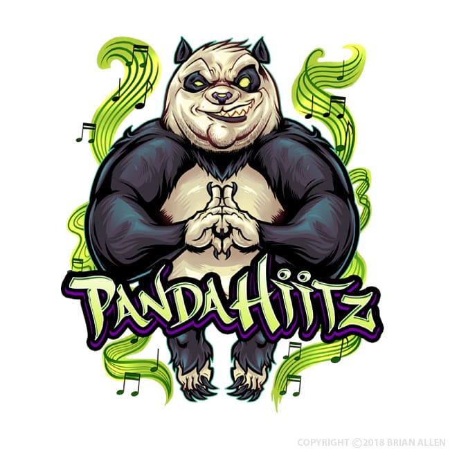 Hip-Hop Panda Mascot