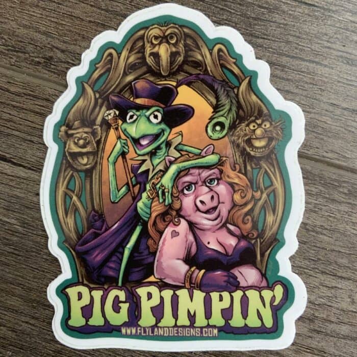 Pig Pimpin Vinyl Sticker - Image 2