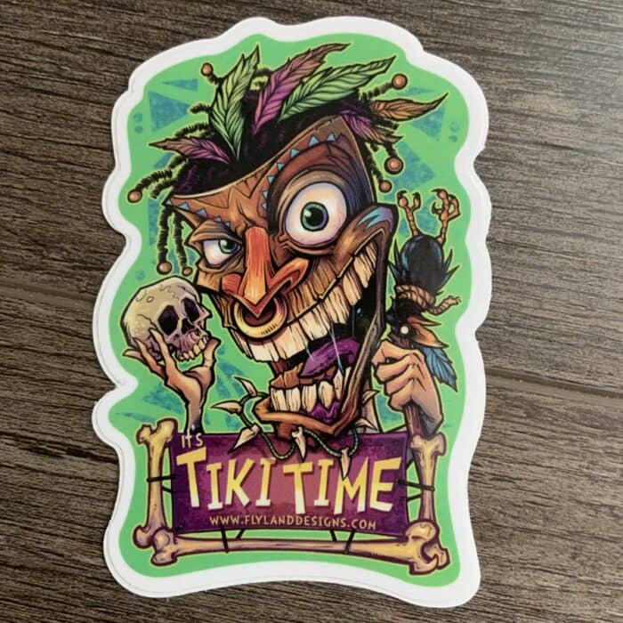 Tiki Time Vinyl Sticker - Image 2