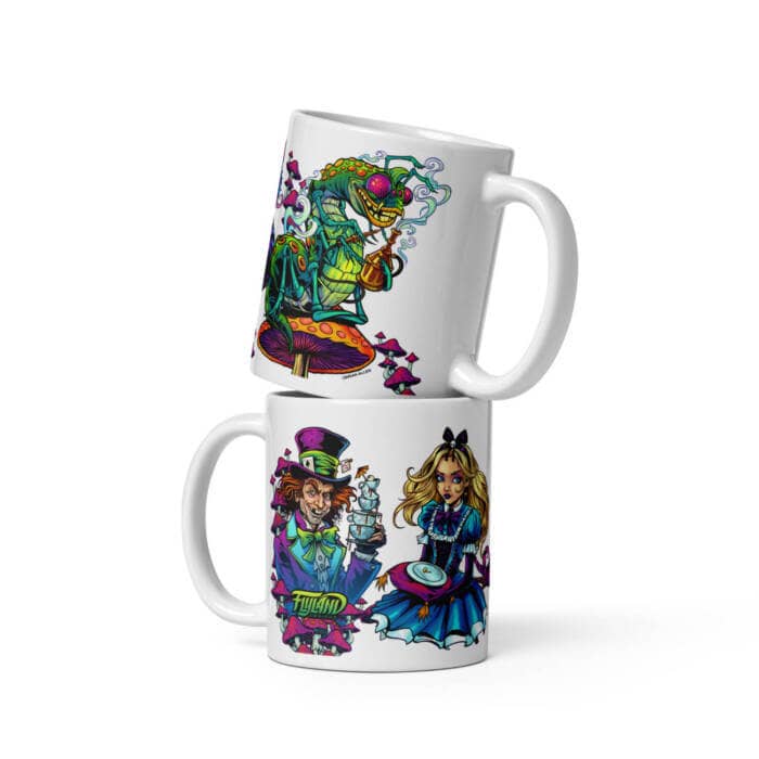White glossy mug